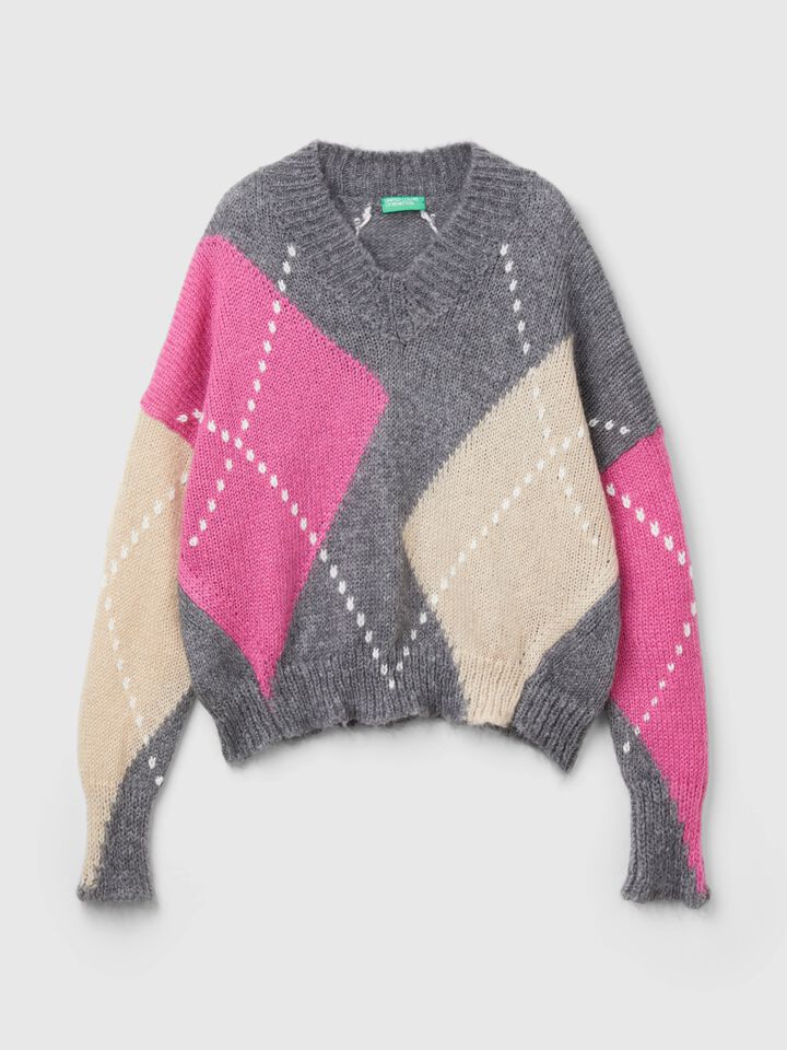 V NECK SWEATER L/S Mujer image number 4